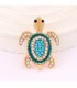 XSB206 - Colorful Gemstone Tortise Saree Brooch